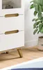 Highboard "Hygge" weiß und Eiche Vitrine skandinavisch 100 Produktbild-Vorschau 3