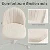SONGMICS, toaletní židle, kancelářská židle, potažená Náhled obrázku produktu 7