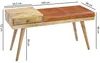Sitzbank SALIM Ziegenleder / Massivholz Bank 100x52x38 cm Produktbild-Vorschau 8