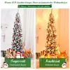 A split image showing a Christmas tree in daylight and nighttime settings, with decorative elements and text overlays. Produktbild-Vorschau