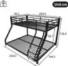 Sweiko etagesbed, 90x200 cm, 140x200 cm, met spijlen, trap, Productafbeelding-voorbeeld 3