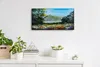 Küche Wohnzimmer Wand Leinwand Uhr 60x30 Malerei Abstrakte Produktbild-Vorschau 3