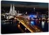 Leinwandbild kölner dom und brücke 120x80 cm Feeby grau Produktbild-Vorschau 1