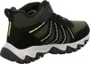 A side view of a green and black boy's sneaker. Voir les images du produit
