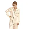 Satin Schlafanzug Damen, zweiteiliges Pyjama Damen Lange Produktbild-Vorschau 2