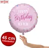 Folienballon Happy Birthday rosa Ø 45 cm 1 Stück Produktbild-Vorschau 2