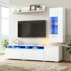 Merax TV-Wohnwand Set 3-teilig mit LED-Beleuchtung, Produktbild-Vorschau 1