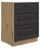 Küchen Unterschrank 60 cm Stilo Grau + Eiche Artisan Produktbild-Vorschau 1
