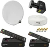 PremiumX SAT Anlage 60cm Antenne Twin LNB 25m Kabel 2x HDTV Produktbild-Vorschau 1