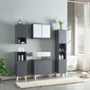 A modern bathroom vanity set with multiple cabinets and a sink. Podgląd zdjęcia produktu