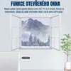A radiator with a smart thermostat head attached, with an open window showing a snowy mountain landscape. Náhľad obrázku produktu