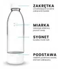 A diagram of a water bottle with labels pointing to different parts. Produktbild-Vorschau