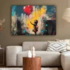 Wanddeko 120x80 cm - Banksy - Mädchen - Luftballon - Herz - Produktbild-Vorschau 5