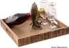Holztablett Servierbrett Deko Tablett eckig Vintage Produktbild-Vorschau 1