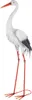 Gilde Figur, "Storch", Vogelmotiv, Metall, weiß, VE 1, L. Anteprima dell’immagine prodotto 1