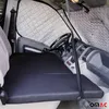 A bed mattress set up in the cab of a van. Náhled obrázku produktu