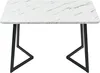 Sweiko 117x68cm jedálenský stôl,(1-St), kovový rám Náhľad obrázku produktu 5