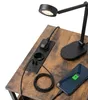 Odkládací stolek Relaxdays s LED osvětlením, zásuvkami, USB Náhled obrázku produktu 4