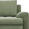 A close-up view of a green corduroy sofa. Produktbild-Vorschau