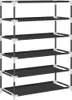 vidaXL Schuhschrank Schwarz 60x28x90 cm Stoff Produktbild-Vorschau 14