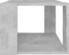 A concrete gray cube-shaped side table viewed from a slight angle. Podgląd zdjęcia produktu
