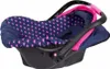 A baby car seat with a canopy and a heart pattern. Náhľad obrázku produktu