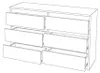 Kommode „HIT“, 6 Schubladen, 100 cm, Sonoma-Eiche / Produktbild-Vorschau 8