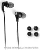 A pair of black Skullcandy in-ear headphones with extra ear tips shown on a white background. Produktbild-Vorschau