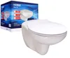 Wand-WC Set Hanna Tiefspüler ohne Spülrand weiß glänzend Produktbild-Vorschau 3