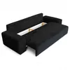 Cord Schlafsofa 3-Sitzer 265 x 105 cm Schwarz mit Produktbild-Vorschau 6