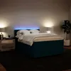 Boxspringbett mit Matratze Blau 160x200 cm Samt Produktbild-Vorschau 4