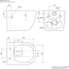 Technical drawing with dimensions of a toilet. Produktbild-Vorschau