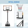 HOMCOM Basketballkorb Outdoor mit Ständer, 182-213 cm Produktbild-Vorschau 8