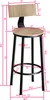 2er Set Barhocker Poole Sitzhöhe 74 cm Produktbild-Vorschau 6