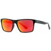 Horsefeathers Brille Merlin GLÄNZEND SCHWARZ/VERMIRREND ROT Produktbild-Vorschau 3