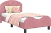 vidaXL Kinderbedframe met hoofdeinde, roze, 80 x 160 cm, Productafbeelding-voorbeeld 1