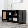 vidaXL Kredens czarny 120x30,5x70 cm Materiał Podgląd zdjęcia produktu 2