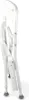 A white foldable shower stool is shown from a side angle against a white background. Produktbild-Vorschau