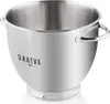 A stainless steel mixing bowl with handles, featuring the brand name "GRATUS EVO" printed on the side. Anteprima dell’immagine prodotto