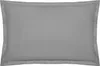 A plain grey pillowcase is shown against a white background. Voir les images du produit