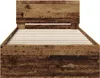 vidaXL Bettrahmen mit Kopfteil Altholz 90 x 200 cm Produktbild-Vorschau 5