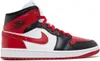 Nike Air Jordan 1 Mid White Bred Toe Black Red Chicago - Produktbild-Vorschau 1