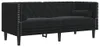 vidaXL Chesterfield-Sofa mit Nackenrollen 2-Sitzer Schwarz Produktbild-Vorschau 1