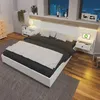 Abrihome Klassische Betten Holzbett 160x200cm mit 2 LED Produktbild-Vorschau 1