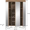 Bad Spiegelschrank "Willow" in Eiche, Badschrank 3-türig / Produktbild-Vorschau 7