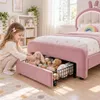 Polsterbett Kinderbett 90x200 cm mit Hasen-Design, Produktbild-Vorschau 11