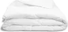 A white duvet folded and lying on a white background. Produktbild-Vorschau