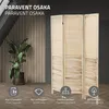 ML-Design Paravent Raumteiler 3-teilig Osaka, Natur, Produktbild-Vorschau 2
