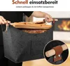 Bettizia Filzkorb mit Holzgriffen, Holzkorb für Kaminholz, Produktbild-Vorschau 3