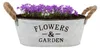 Pflanzentopf/Blumentopf Teil Jardin - oval - Zink - weis - Produktbild-Vorschau 1